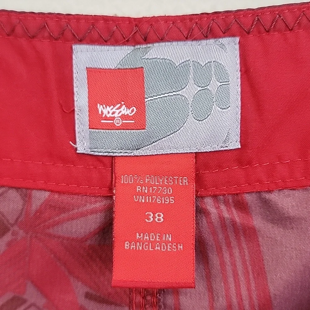 Mossimo Red & Wine Hawaiian Print Shorts 38 - Picture 10 of 13